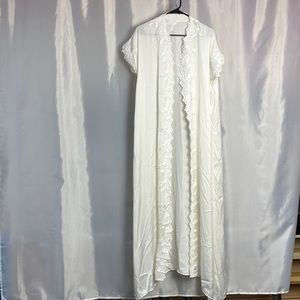 Long white robe. Semi sheer